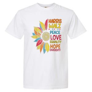 Harris Waltz Peace Love Equality Hope Diversity Garment-Dyed Heavyweight T-Shirt