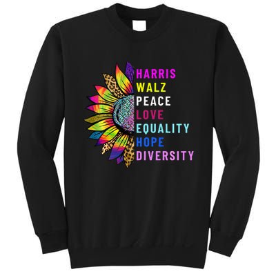 Harris Walz Peace Love Equality Hope Diversity Sweatshirt