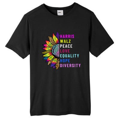 Harris Walz Peace Love Equality Hope Diversity Tall Fusion ChromaSoft Performance T-Shirt