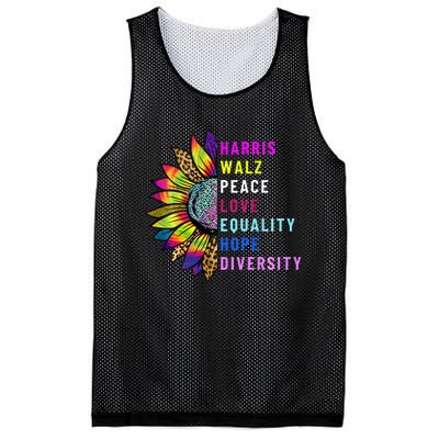 Harris Walz Peace Love Equality Hope Diversity Mesh Reversible Basketball Jersey Tank