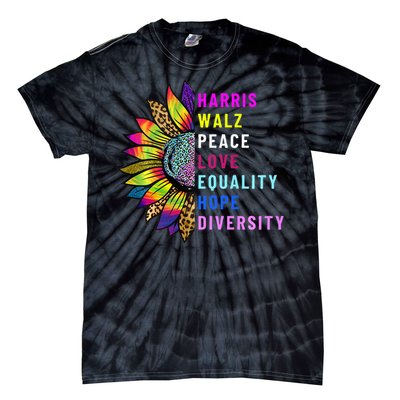 Harris Walz Peace Love Equality Hope Diversity Tie-Dye T-Shirt