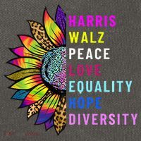 Harris Walz Peace Love Equality Hope Diversity Cotton Canvas Backpack
