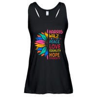 Harris Walz Peace Love Equality Hope Diversity Ladies Essential Flowy Tank