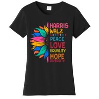 Harris Walz Peace Love Equality Hope Diversity Women's T-Shirt