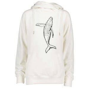 Humpback Whale | Playful And The Whales Womens Funnel Neck Pullover Hood