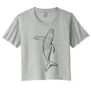 Humpback Whale | Playful And The Whales Women's Crop Top Tee