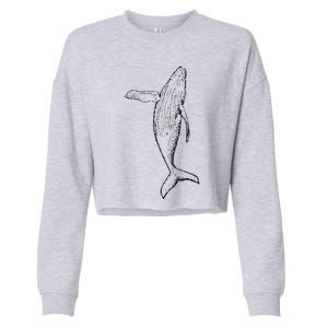 Humpback Whale | Playful And The Whales Cropped Pullover Crew