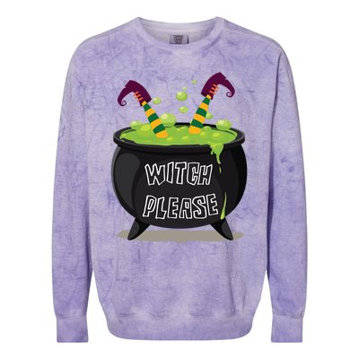 Halloween Witch Please Gift Colorblast Crewneck Sweatshirt