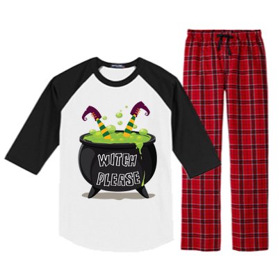 Halloween Witch Please Gift Raglan Sleeve Pajama Set