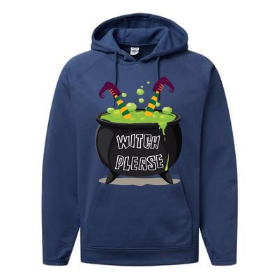 Halloween Witch Please Gift Performance Fleece Hoodie