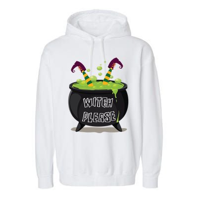 Halloween Witch Please Gift Garment-Dyed Fleece Hoodie