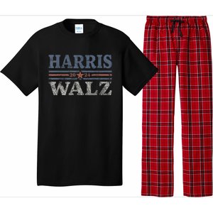 Harris Waltz2024 Retro Stripe Kamala Harris Tim Waltz 24 Pajama Set