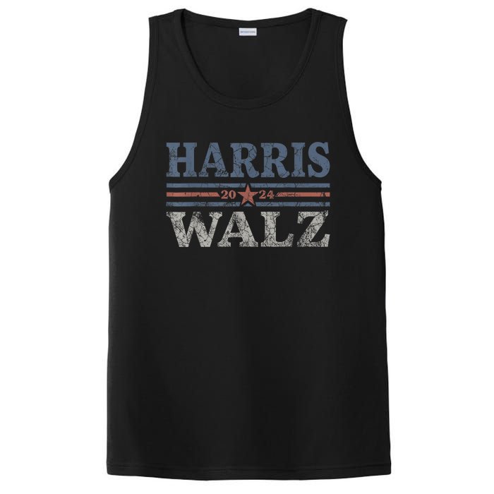 Harris Waltz2024 Retro Stripe Kamala Harris Tim Waltz 24 PosiCharge Competitor Tank