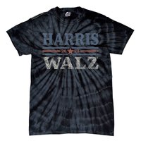 Harris Waltz2024 Retro Stripe Kamala Harris Tim Waltz 24 Tie-Dye T-Shirt