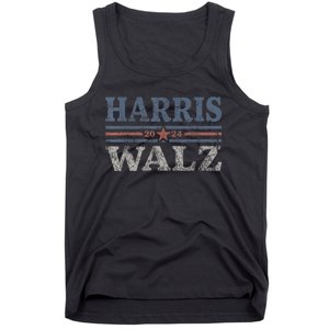 Harris Waltz2024 Retro Stripe Kamala Harris Tim Waltz 24 Tank Top