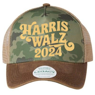 Harris Walz Retro Cursive Premium Legacy Tie Dye Trucker Hat