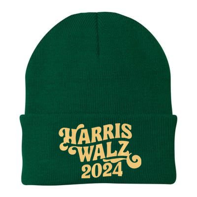 Harris Walz Retro Cursive Premium Knit Cap Winter Beanie