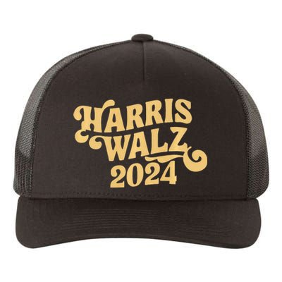 Harris Walz Retro Cursive Premium Yupoong Adult 5-Panel Trucker Hat