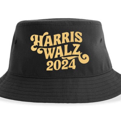 Harris Walz Retro Cursive Premium Sustainable Bucket Hat