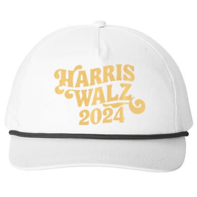 Harris Walz Retro Cursive Premium Snapback Five-Panel Rope Hat