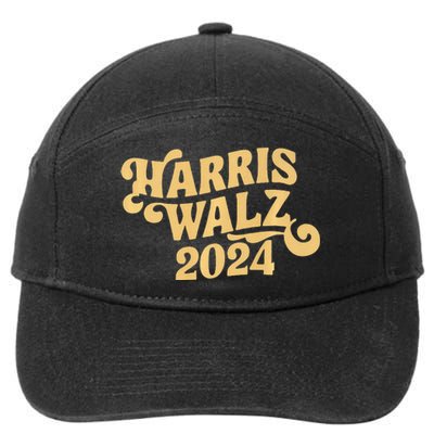 Harris Walz Retro Cursive Premium 7-Panel Snapback Hat