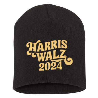 Harris Walz Retro Cursive Premium Short Acrylic Beanie