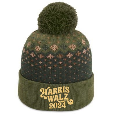 Harris Walz Retro Cursive Premium The Baniff Cuffed Pom Beanie