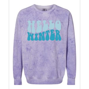 Hello Winter Retro Colorblast Crewneck Sweatshirt