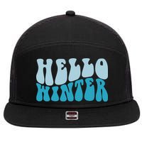 Hello Winter Retro 7 Panel Mesh Trucker Snapback Hat