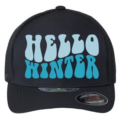 Hello Winter Retro Flexfit Unipanel Trucker Cap