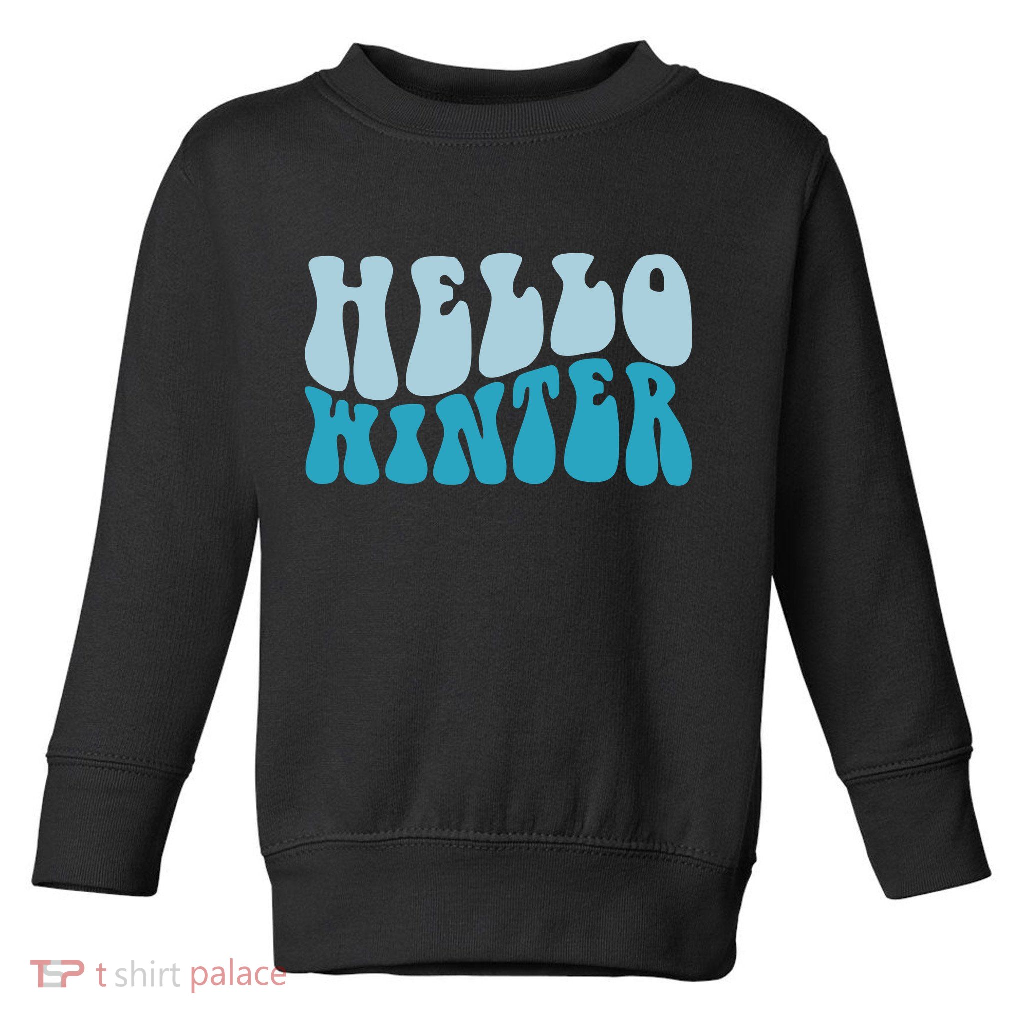 Hello Winter Retro Toddler Sweatshirt