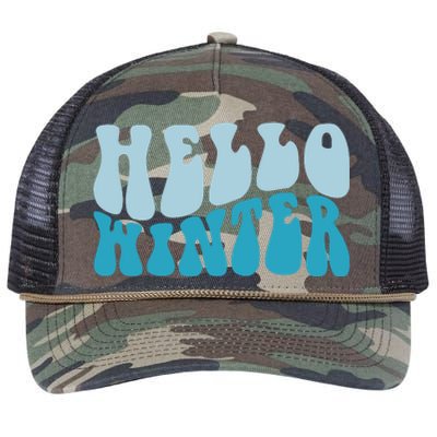 Hello Winter Retro Retro Rope Trucker Hat Cap