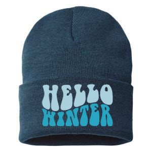 Hello Winter Retro Sustainable Knit Beanie