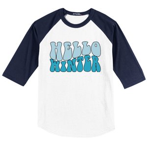 Hello Winter Retro Baseball Sleeve Shirt