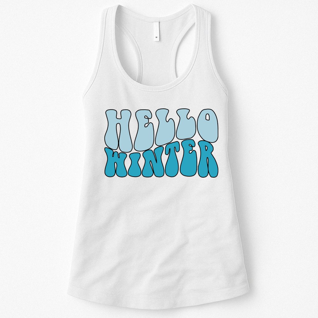 Hello Winter Retro Womens Tank Top