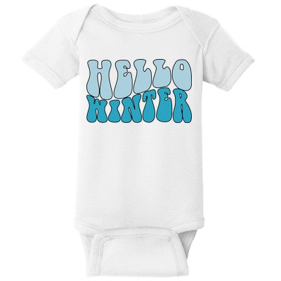 Hello Winter Retro Baby Bodysuit