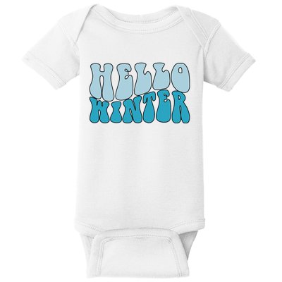 Hello Winter Retro Baby Bodysuit