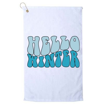 Hello Winter Retro Golf Towel