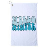 Hello Winter Retro Golf Towel