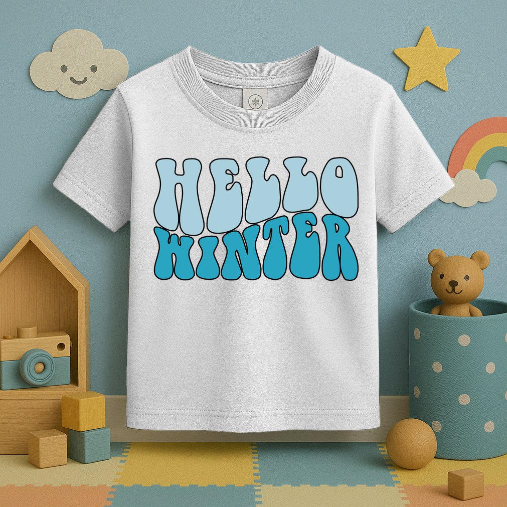 Hello Winter Retro Toddler T-Shirt