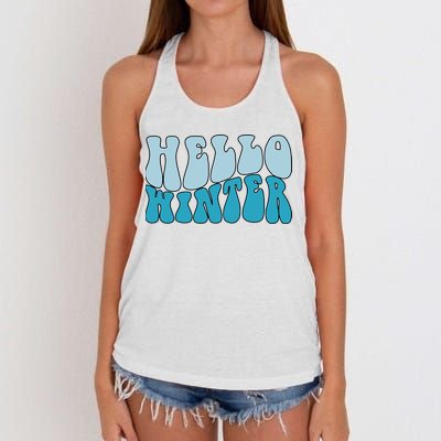 Hello Winter Retro Women's Knotted Racerback Tank