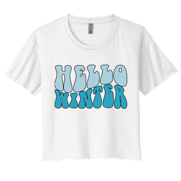 Hello Winter Retro Crop Top