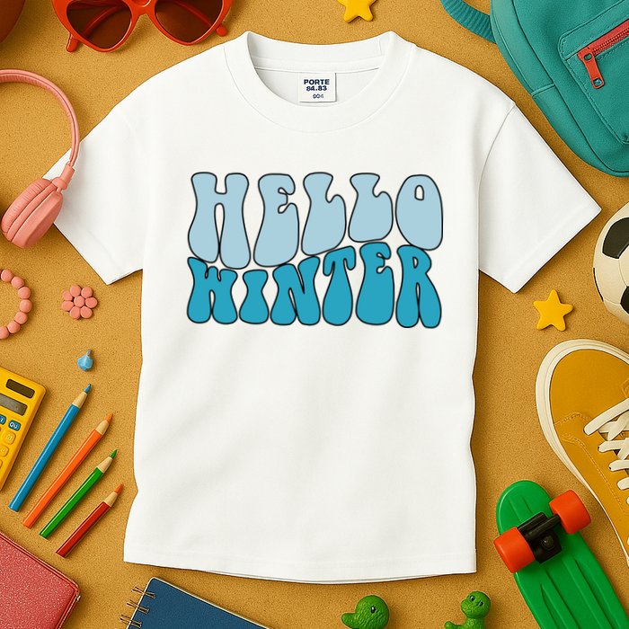 Hello Winter Retro Kids T-Shirt
