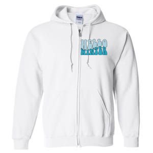 Hello Winter Retro Full Zip Hoodie