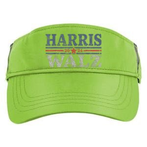 Harris Waltz2024 Retro Stripe Kamala Harris Tim Waltz 24 Adult Drive Performance Visor