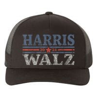 Harris Waltz2024 Retro Stripe Kamala Harris Tim Waltz 24 Yupoong Adult 5-Panel Trucker Hat