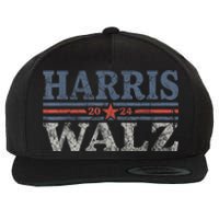 Harris Waltz2024 Retro Stripe Kamala Harris Tim Waltz 24 Wool Snapback Cap