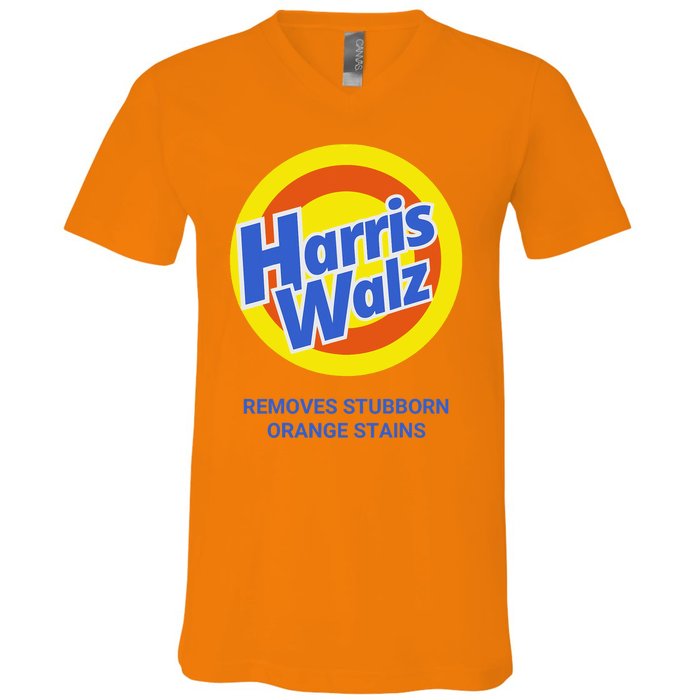 Harris Walz Removes Stubborn Orange Stains Support Kamala Harris 2024 V-Neck T-Shirt