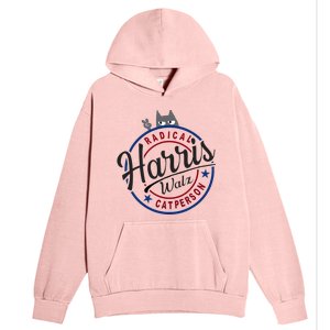 Harris Walz Radical Cat Lady Person Election Kamala Walz Urban Pullover Hoodie