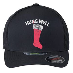 Hung Well Raunchy Christmas Dirty Christmas Party Joke Flexfit Unipanel Trucker Cap